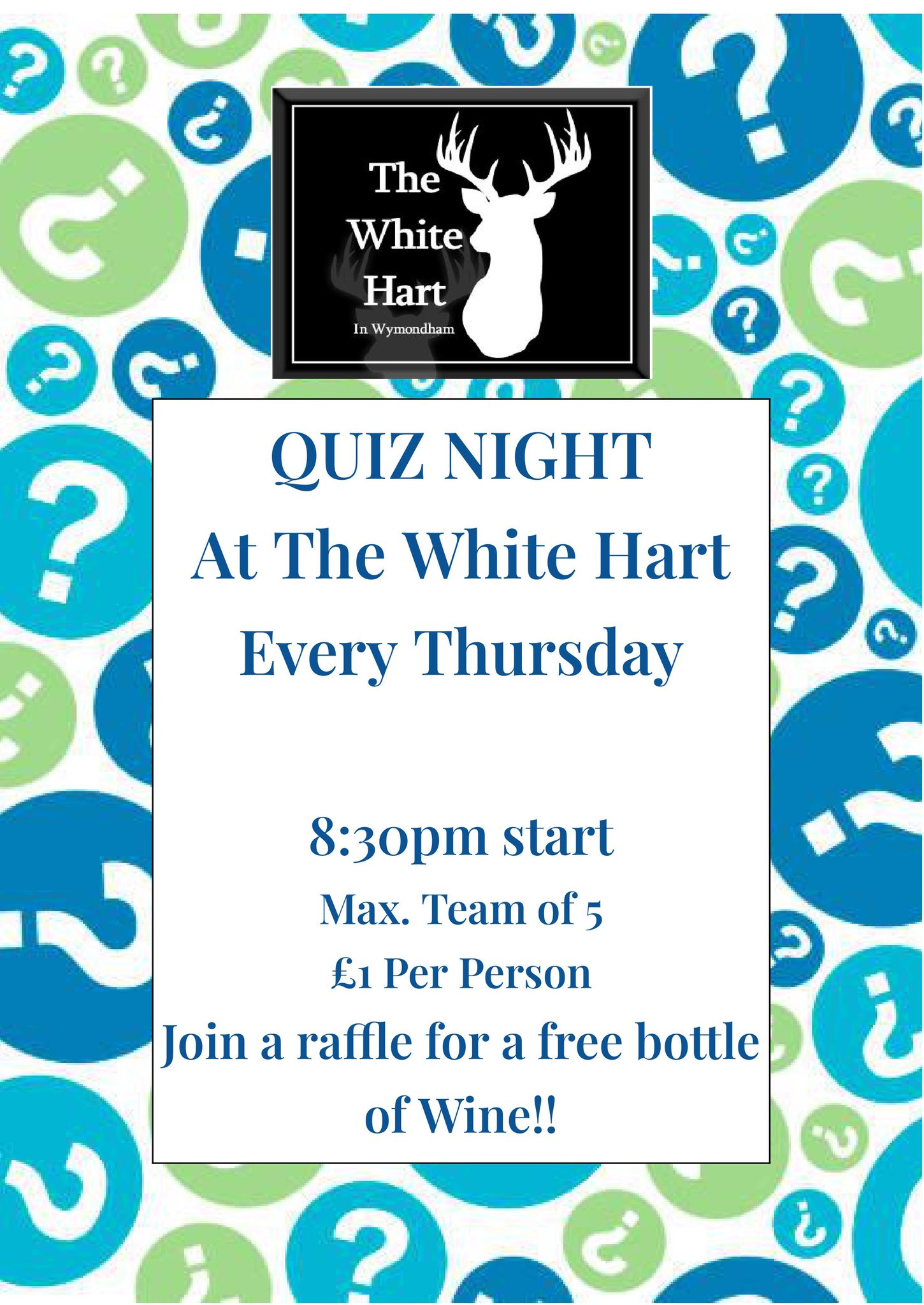 Quiz Night – White Hart, Wymondham, 16th May