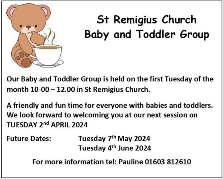 Baby & Toddler Group – Hethersett Parish Church, 7th May