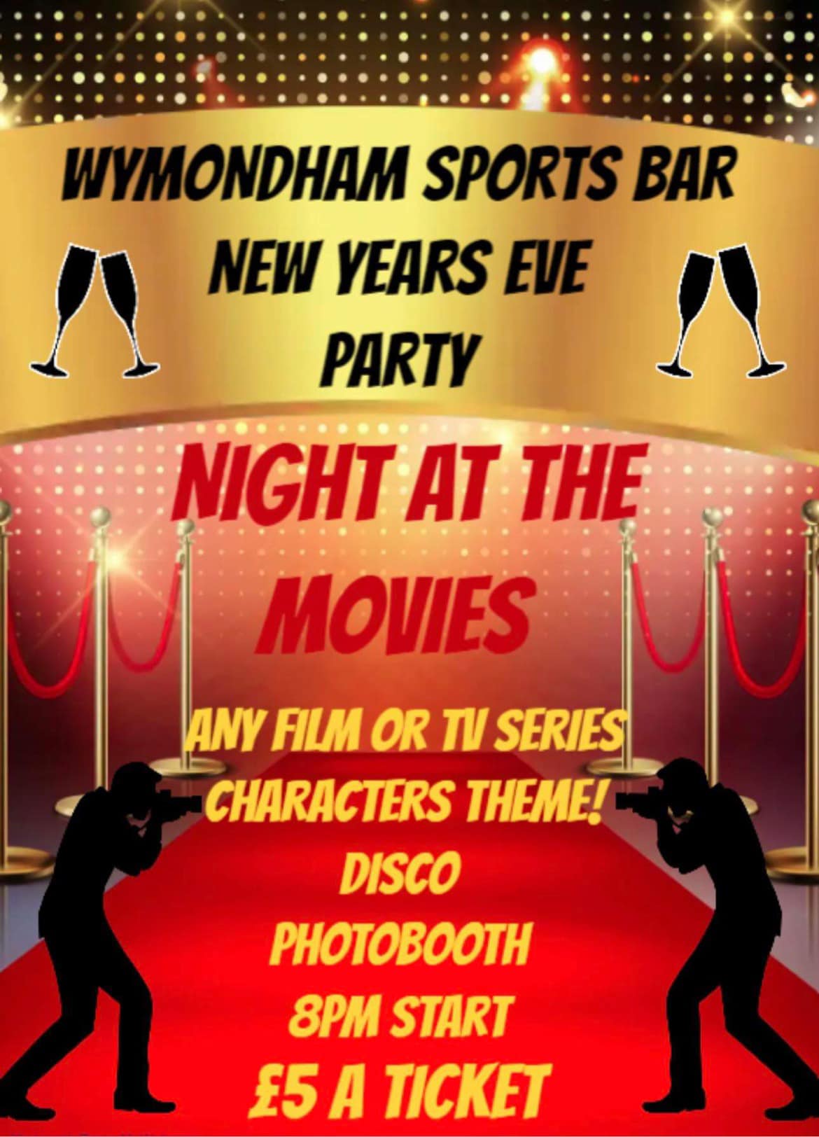 New Years Eve Party – Wymondham Sports Bar, 31st December