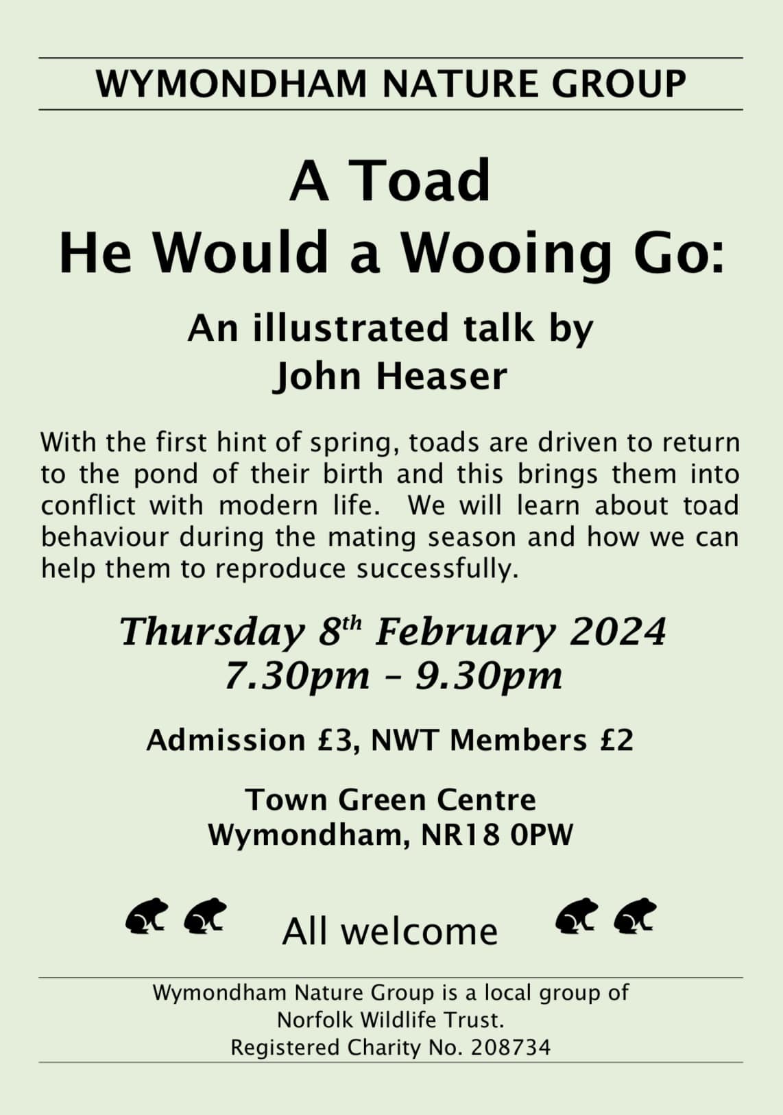 Talk : Allan Archer – Wymondham Nature Group, 14th March