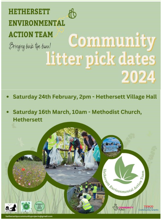 Community Litter Pick – Hethersett Village Hall, 24th February