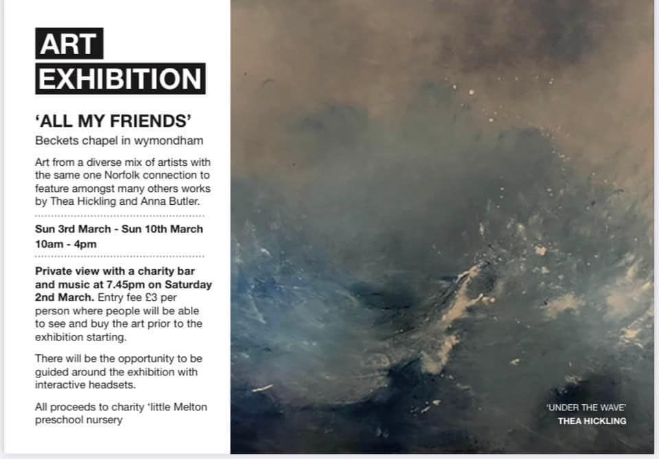 Art Exhibition – Wymondham Arts Centre, 3rd March & 5th-10th March