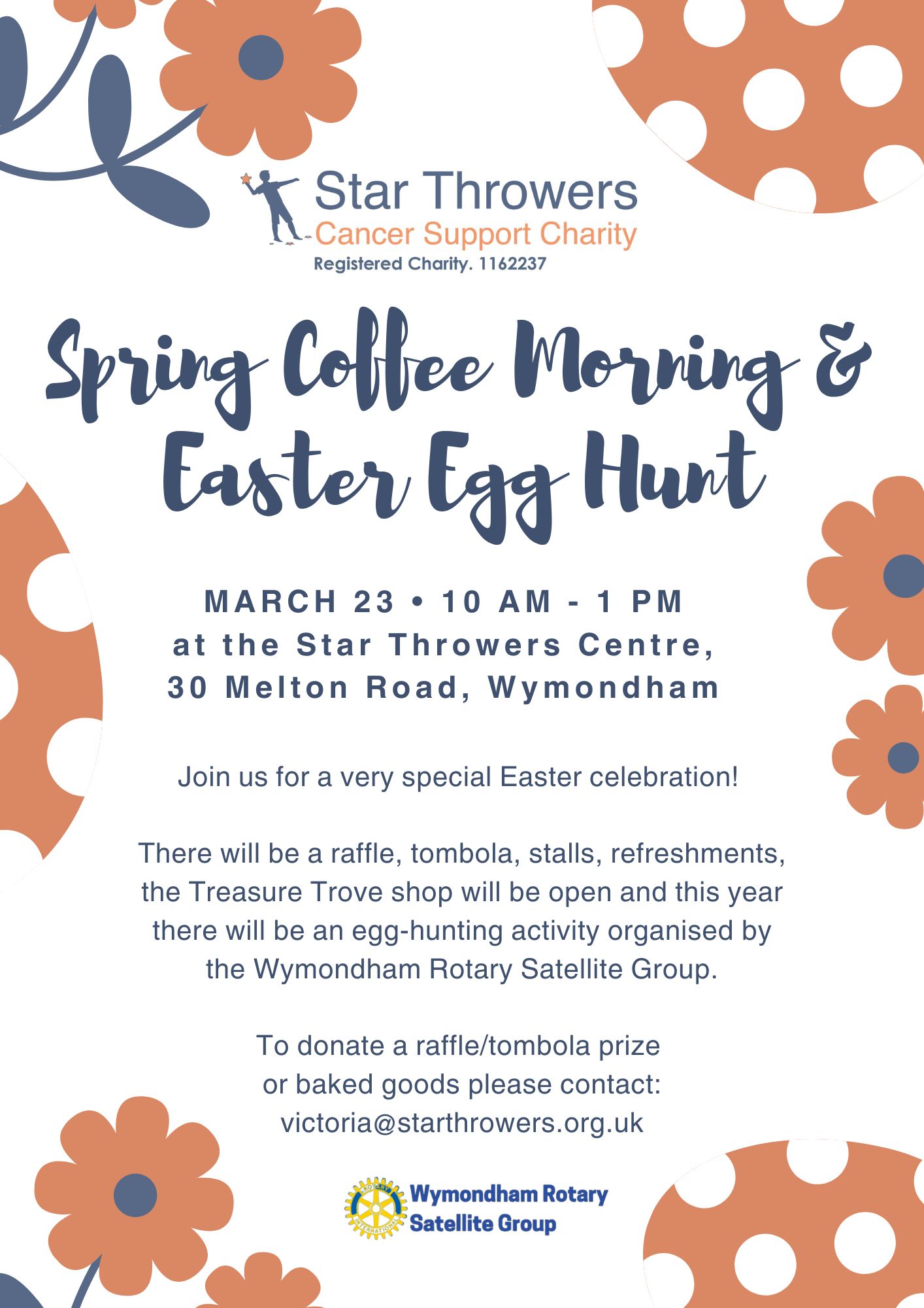 Spring Coffee Morning & Easter Egg Hunt – Star Throwers, Wymondham, 23rd March