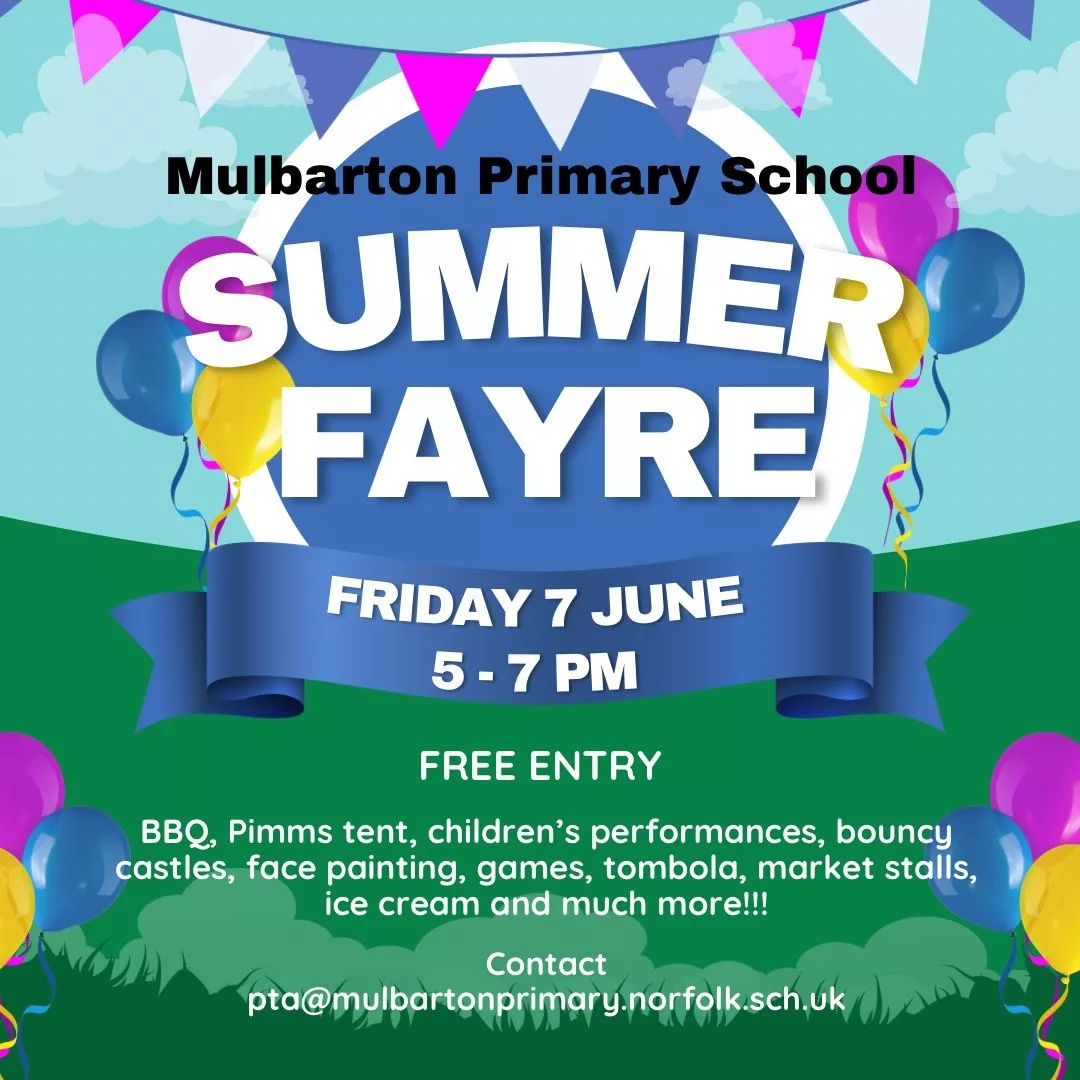Summer Fayre – Mulbarton Primary School, 7th June
