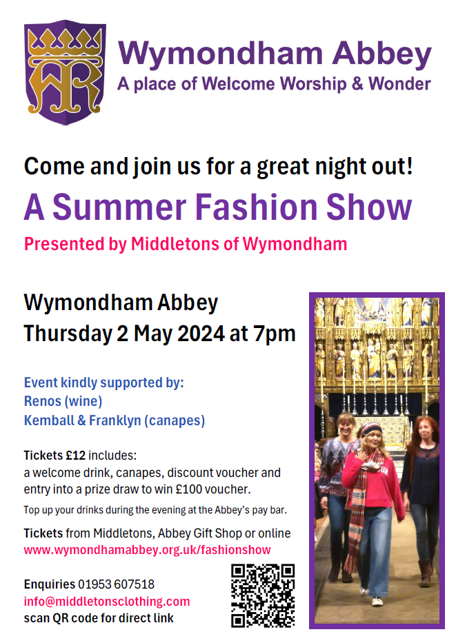Summer Fashion Show – Wymondham Abbey, 2nd May