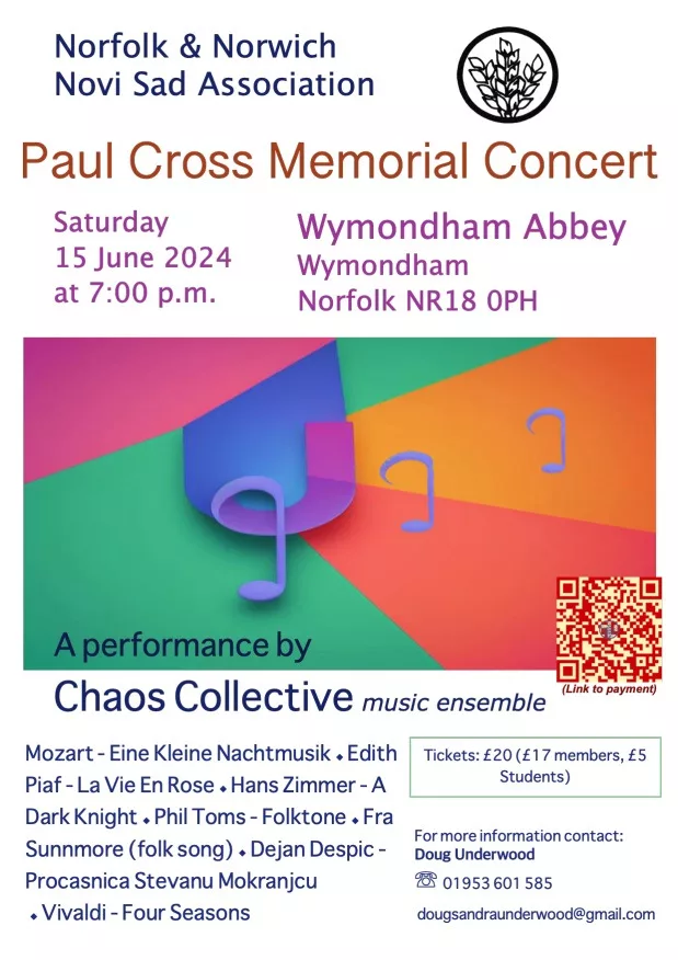 Paul Cross Memorial Concert: Chaos Collective – Wymondham Abbey, 15th June