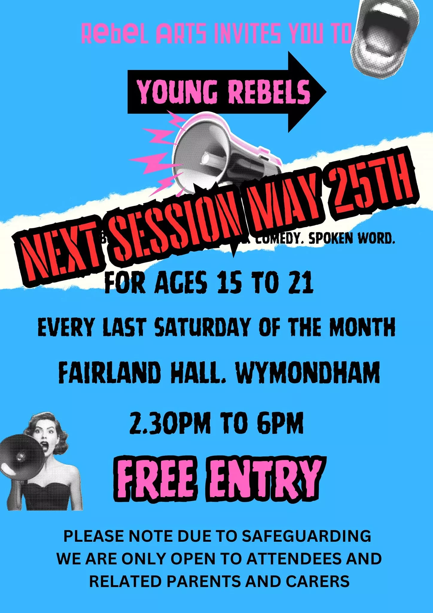 Young Rebels Open Mic Session – Fairland Hall, Wymondham, 27th July