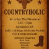Countryholic – Hethersett Village Hall, 22nd November