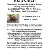 Toadwatch 2026: Volunteers Meeting – Queens Head, Wymondham, 21st January