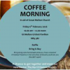 Church Coffee Morning – Great Melton Cricket Pavilion, 6th February