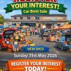 Car Boot Sale – Connaught Hall, Attleborough, 31st May