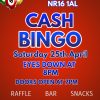 Cash Bingo – The Woodland Club, Tacolneston, 25th April