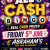 Bingo Night  – Abraham’s Bar, Hingham Leisure Centre, 5th June