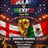 Live Screening: Mexico v England – Wymondham Sports Bar, 5th/6th July