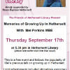 Talk: Mel Perkins-Growing Up In Hethersett – Hethersett Library, 17th September