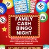 Family Cash Bingo – Mulbarton Social Club, 26th September