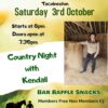 Country Night – The Woodland Club, Tacolneston, 3rd October