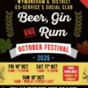 October Gin, Beer and Rum Festival – Wymondham & District Ex-Services Club, 16th -18th October